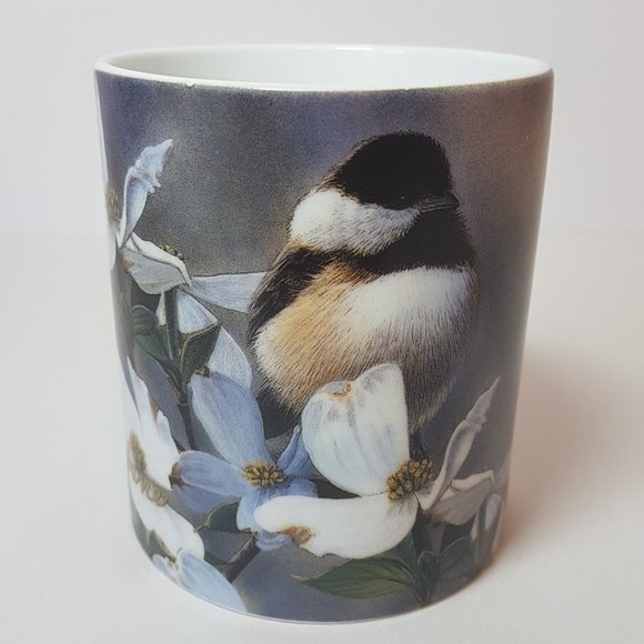 "Springtime Chickadees" by Russell Cobane Reflective Art Porcelain Mug Teacup - Picture 11 of 16